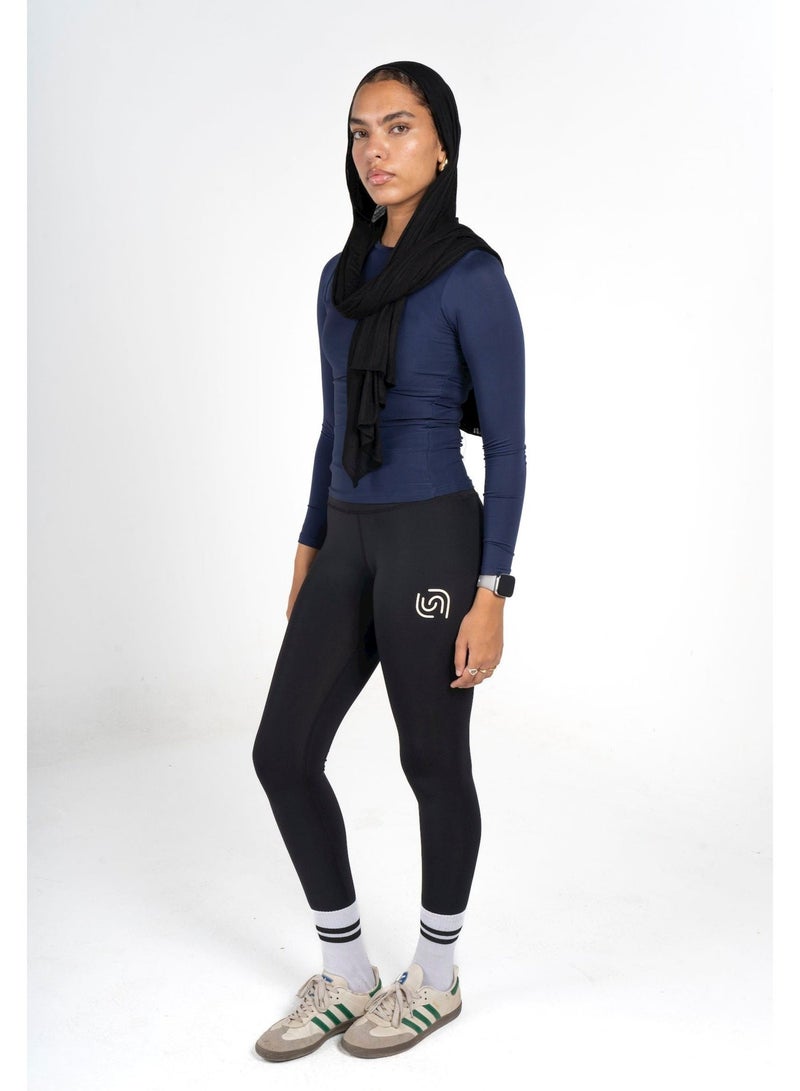 Beyond Women's Navy Basic long sleeve top - Image 4